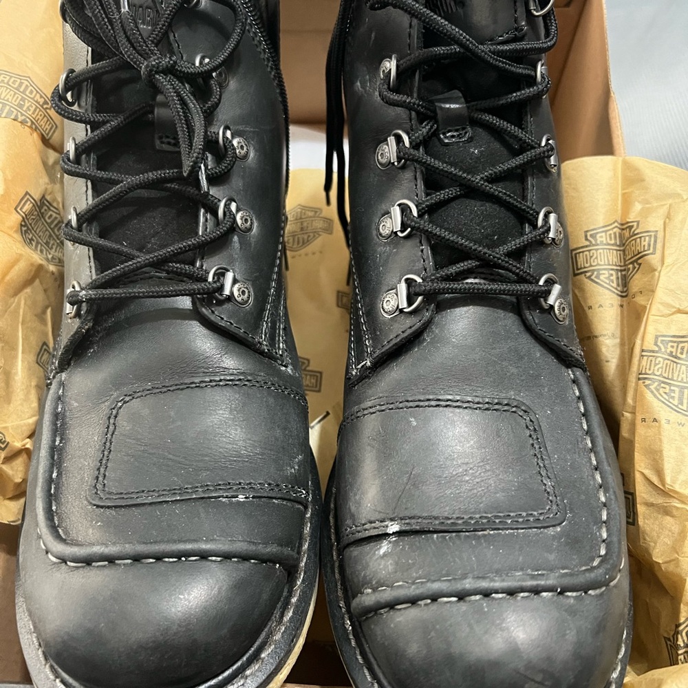 Harley-Davidson Men's Black Lace-Up Boots